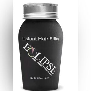 ECLIPSE Hair Fiber Instant Filler Thinning‎ Hair Black .49 Oz NEW